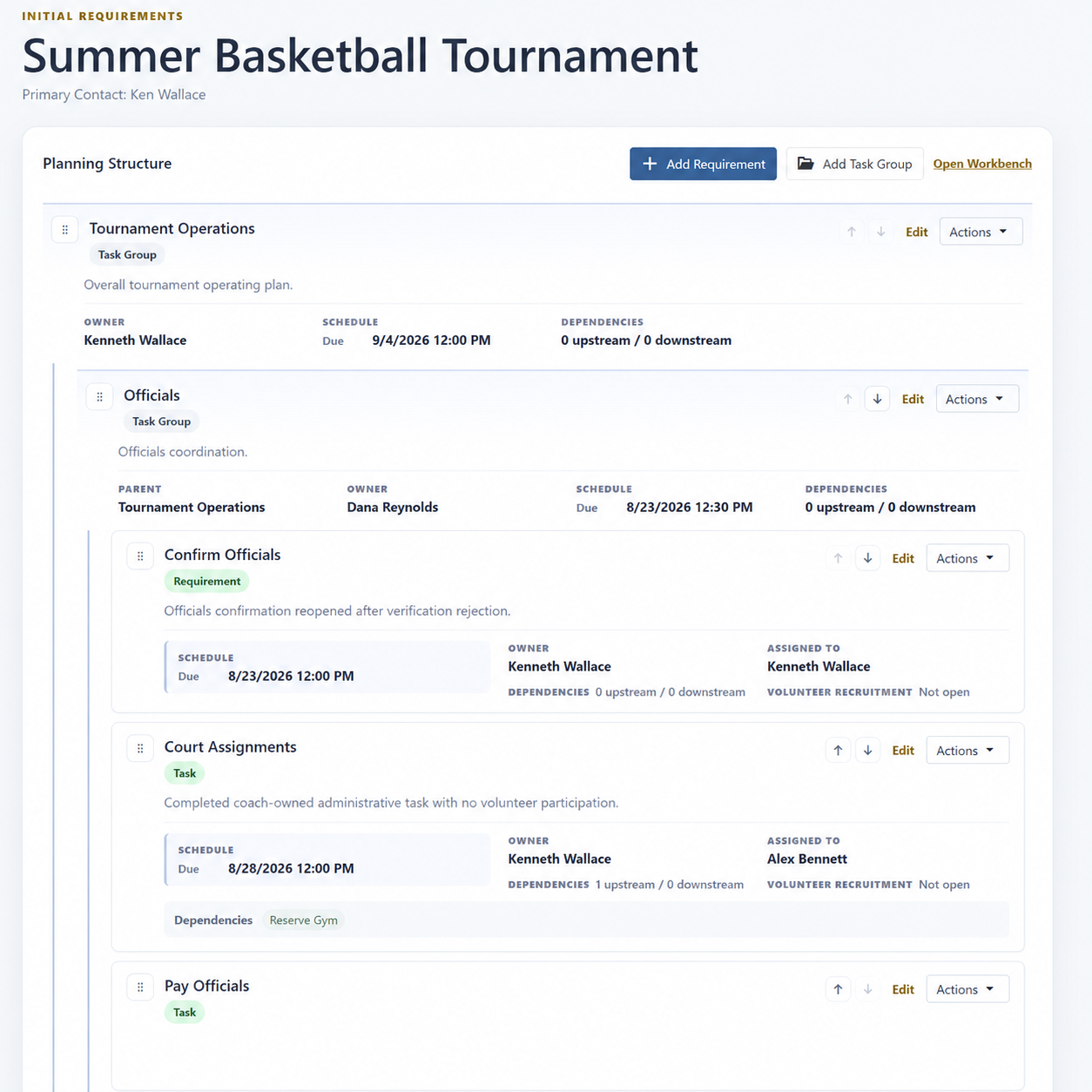 Sports Intelligence event operations